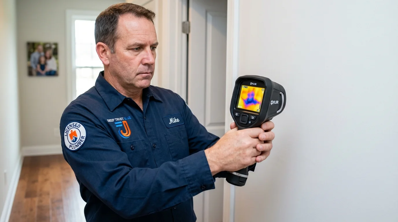 Thermal imaging leak detection by Johns Plumbing LLC in Bellmawr